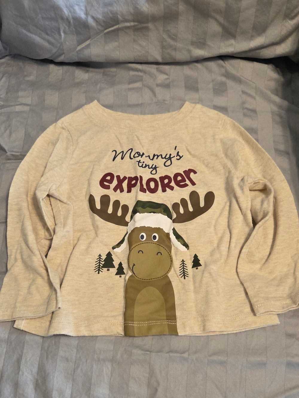 Garanimals Cream 'Mommy's Tiny Explorer' Moose Long-Sleeve Tee